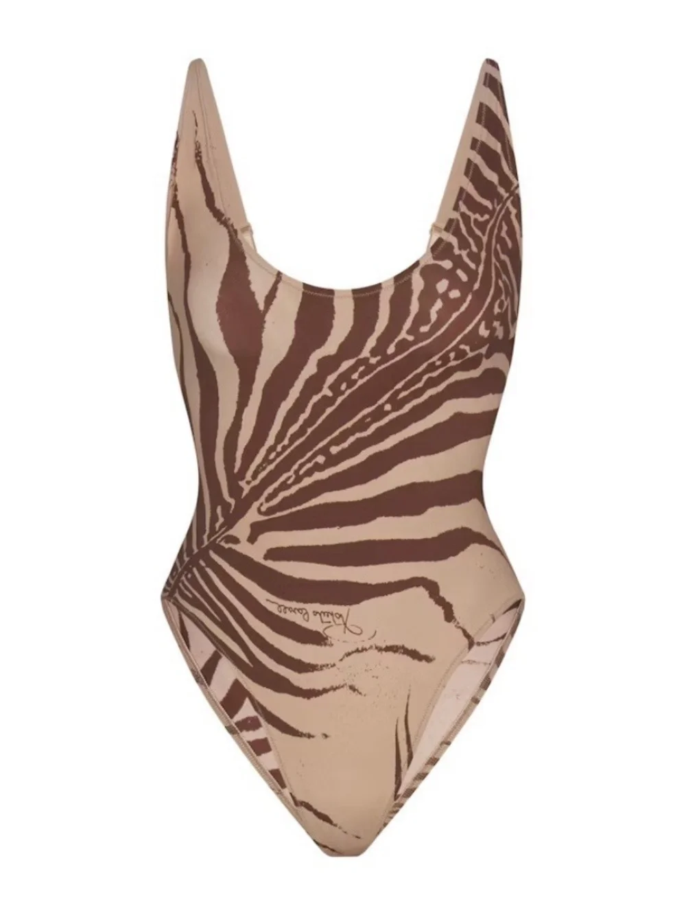 SKIMS X Roberto Cavalli Scoop Neck One Piece Zebra Print Size Small